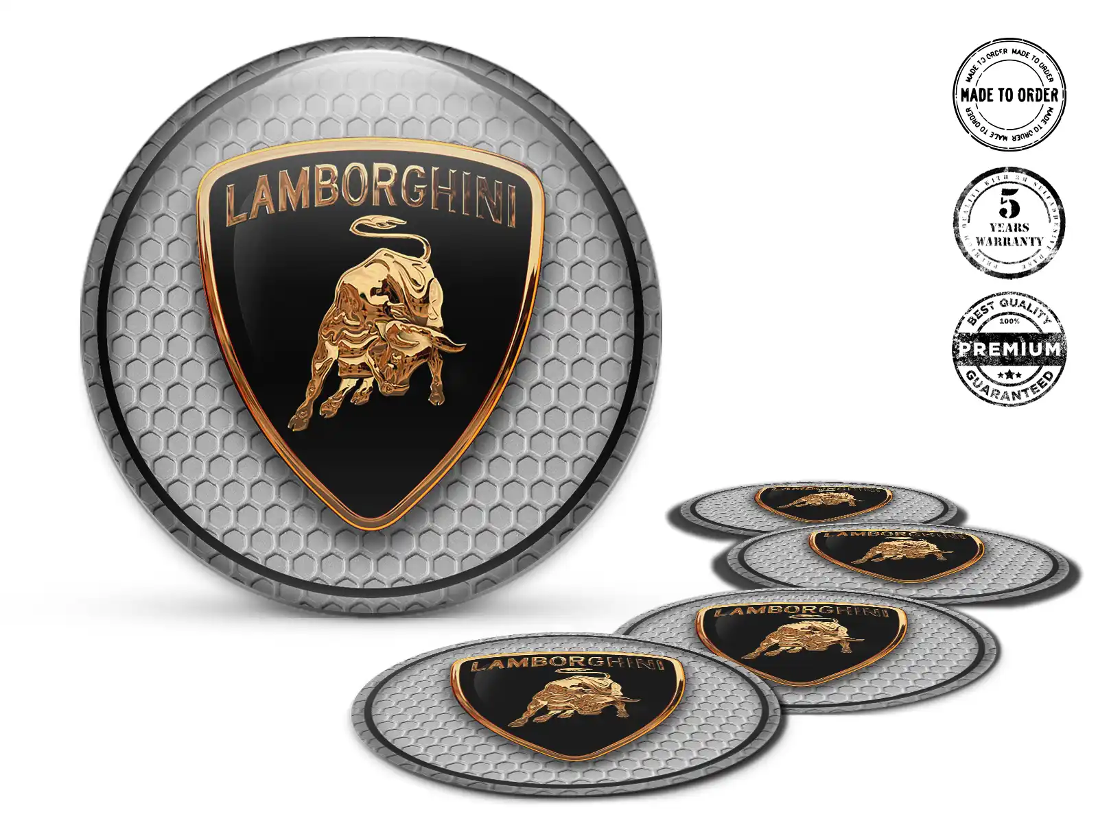 Lamborghini Nabenaufkleber Ausgabe Individuelles Dome-Design